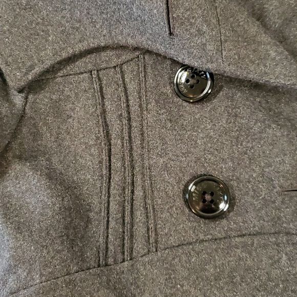 MISS SIXTY M60 Gray Envelope Collar Wool Pea-Coat Medium - Picture 13 of 13